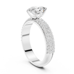 Gold 1Ct Oval Pave Lab Grown Diamond Alethea Ring