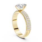 Gold 1Ct Oval Pave Lab Grown Diamond Alethea Ring