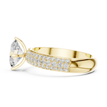 Gold 1Ct Oval Pave Lab Grown Diamond Alethea Ring