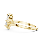 Gold Oval V Shank Solitaire Lab Grown Diamond Cyraelle Ring
