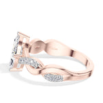 Marquise Twisted Pave Lab Grown Diamond Ivera Engagement Ring
