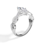 Marquise Twisted Pave Lab Grown Diamond Ivera Engagement Ring
