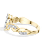 Marquise Twisted Pave Lab Grown Diamond Ivera Engagement Ring