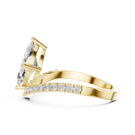 Gold 1Ct Pave Chevron Marquise Lab Grown Diamond Qirel Ring