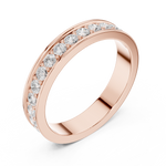 Gold Channel Setting Round Lab Grown Diamond Mirex Ring