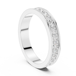 Gold Channel Setting Round Lab Grown Diamond Mirex Ring