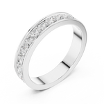 Gold Channel Setting Round Lab Grown Diamond Mirex Ring