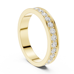 Gold Channel Setting Round Lab Grown Diamond Mirex Ring