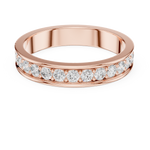 Gold Channel Setting Round Lab Grown Diamond Mirex Ring
