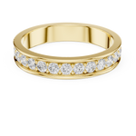 Gold Channel Setting Round Lab Grown Diamond Mirex Ring