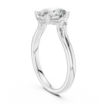 Gold 2Ct Three Stone Oval Round Lab Grown Diamond Nixelle Ring