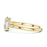 Gold 2Ct Three Stone Oval Round Lab Grown Diamond Nixelle Ring