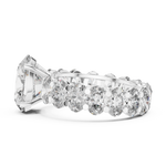 Gold 3Ct Solitaire Eternity Band Oval Lab Grown Diamond Belix Ring