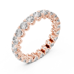 Gold 3Ct Round Cluster Eternity Lab Grown Diamond Elarinor Ring