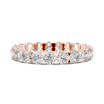 Gold 3Ct Round Cluster Eternity Lab Grown Diamond Elarinor Ring
