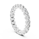 Gold 3Ct Round Cluster Eternity Lab Grown Diamond Elarinor Ring