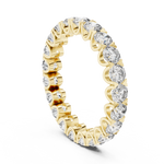 Gold 3Ct Round Cluster Eternity Lab Grown Diamond Elarinor Ring