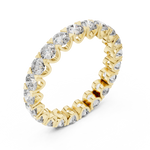 Gold 3Ct Round Cluster Eternity Lab Grown Diamond Elarinor Ring