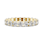 Gold 3Ct Round Cluster Eternity Lab Grown Diamond Elarinor Ring
