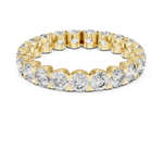Gold 3Ct Round Cluster Eternity Lab Grown Diamond Elarinor Ring