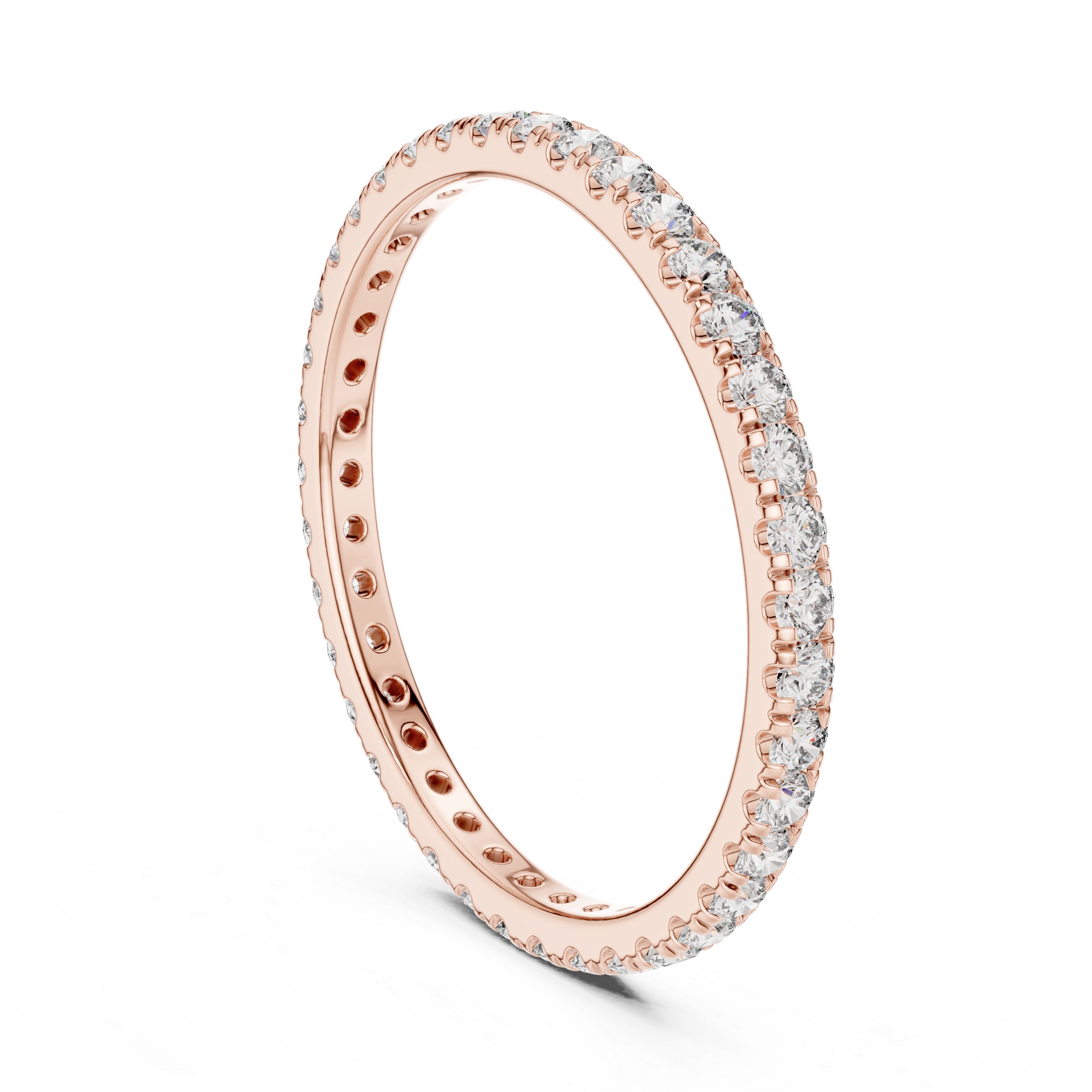 Gold Round Floral Cluster Eternity Lab Grown Diamond Avenia Ring