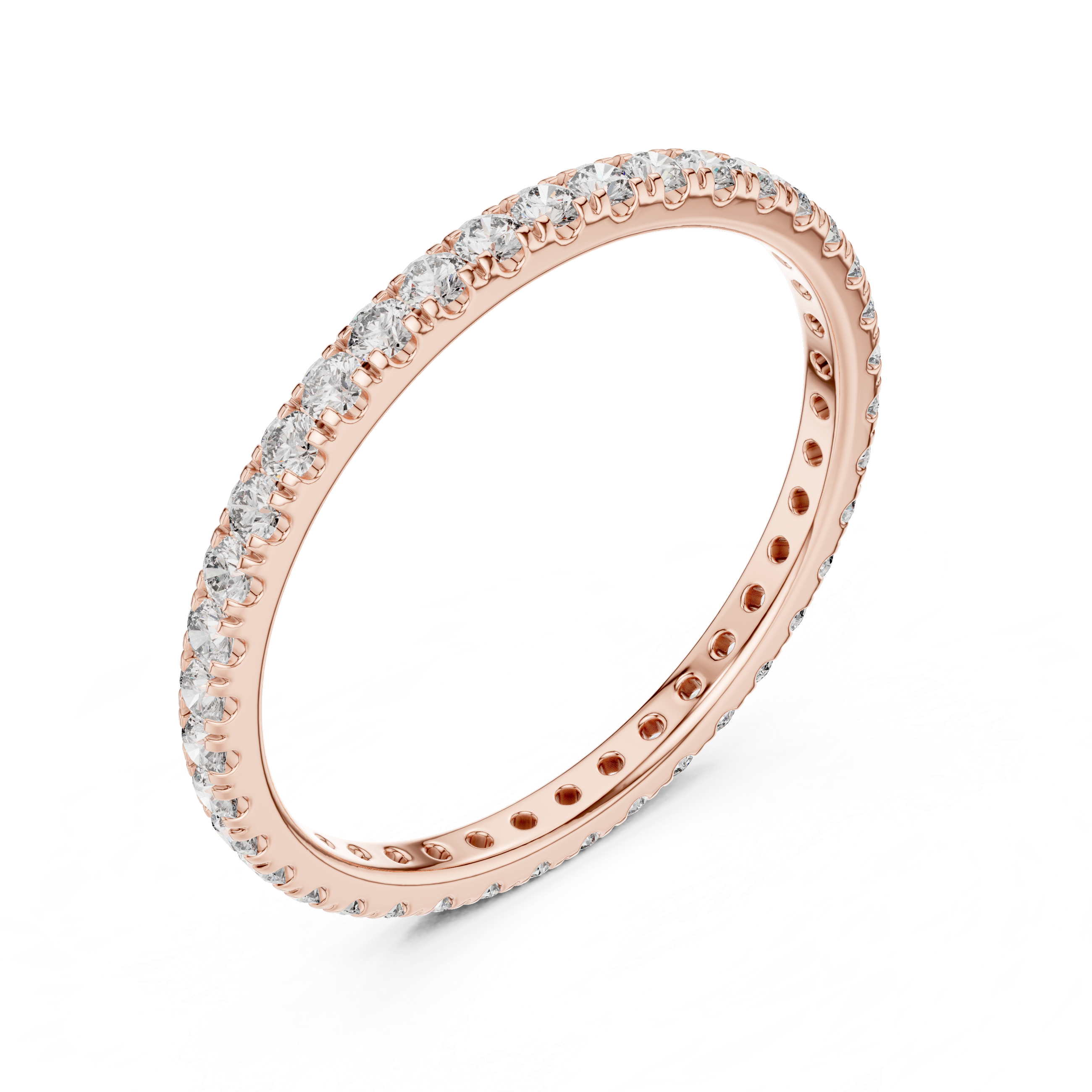 Gold Round Floral Cluster Eternity Lab Grown Diamond Avenia Ring