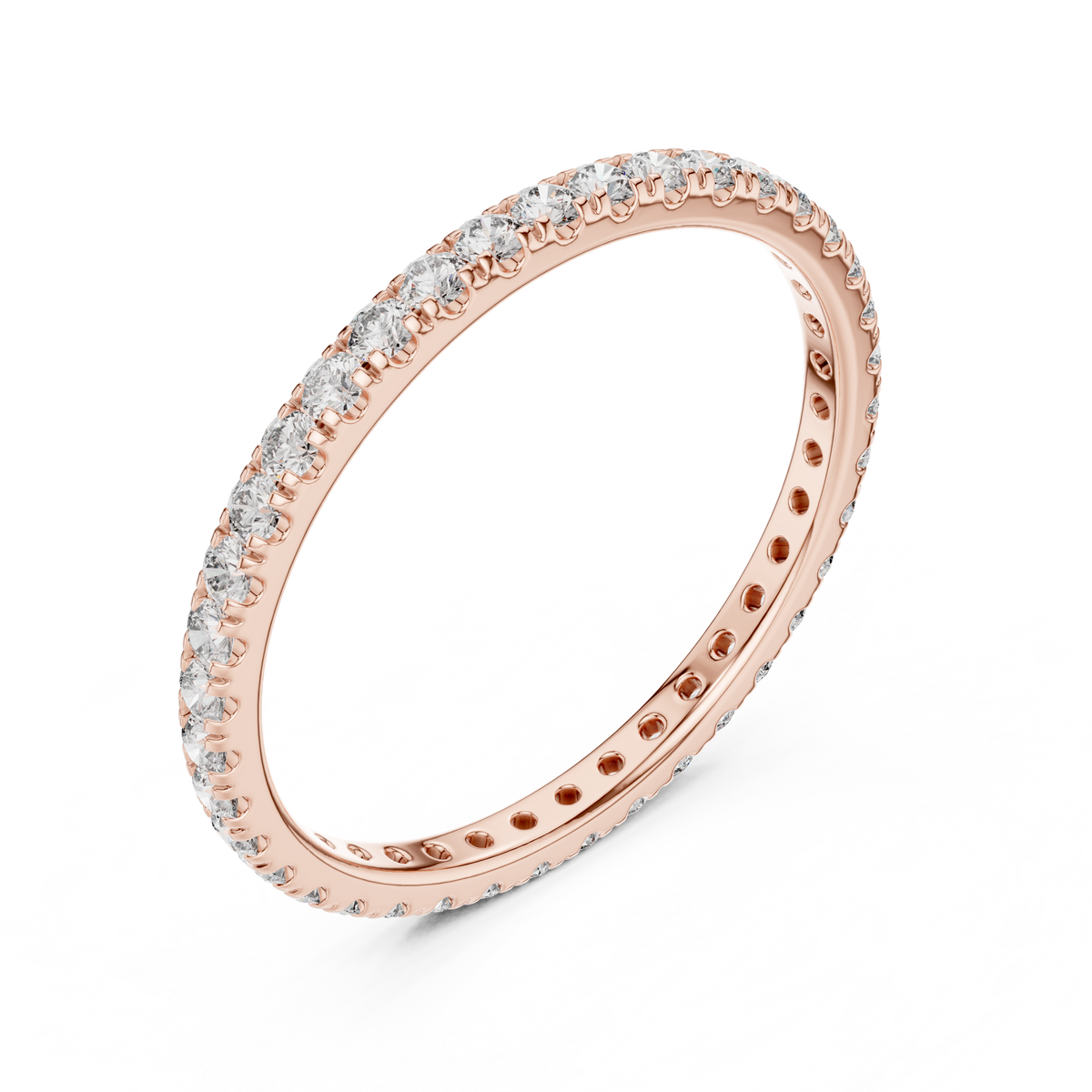 Gold Round Floral Cluster Eternity Lab Grown Diamond Avenia Ring