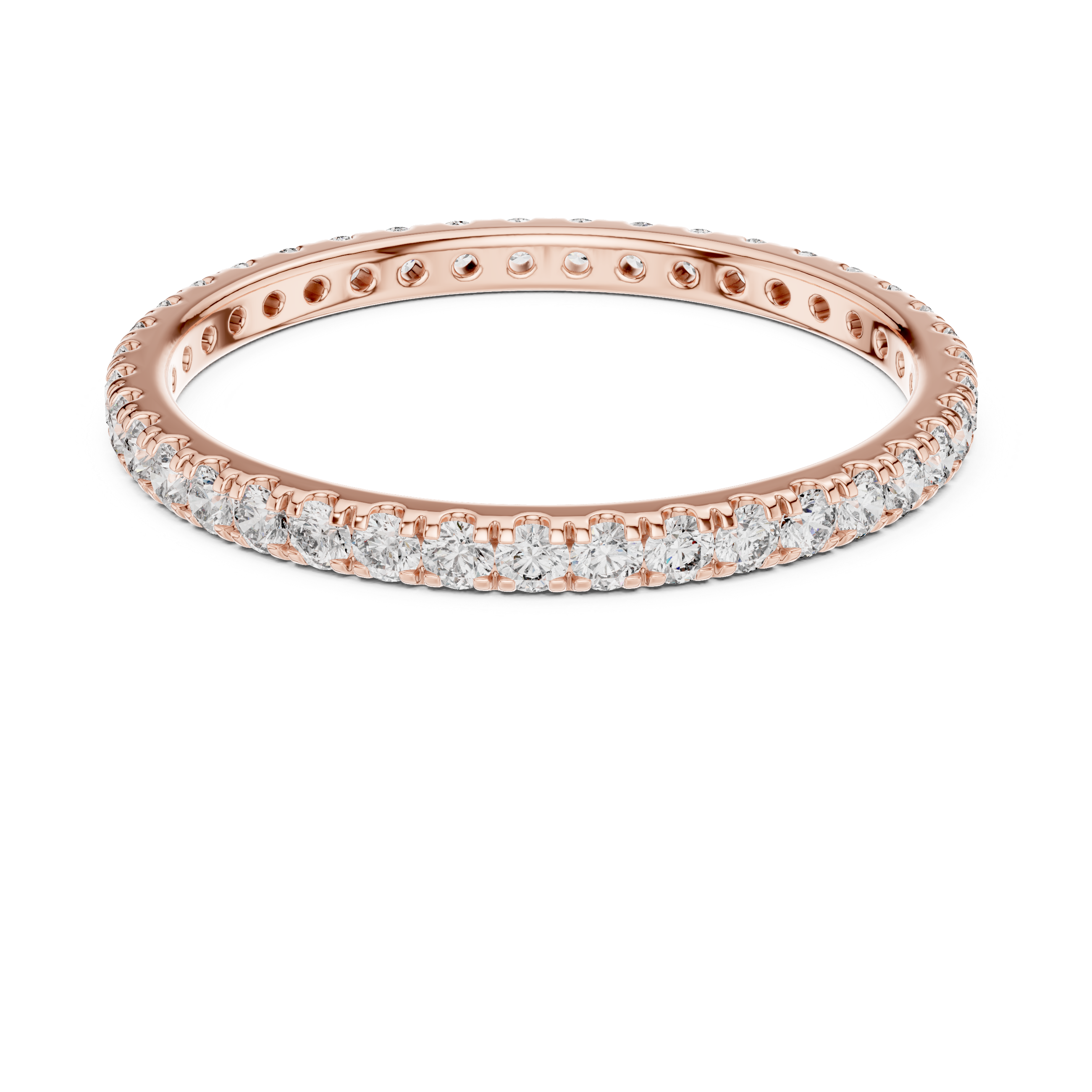 Gold Round Floral Cluster Eternity Lab Grown Diamond Avenia Ring
