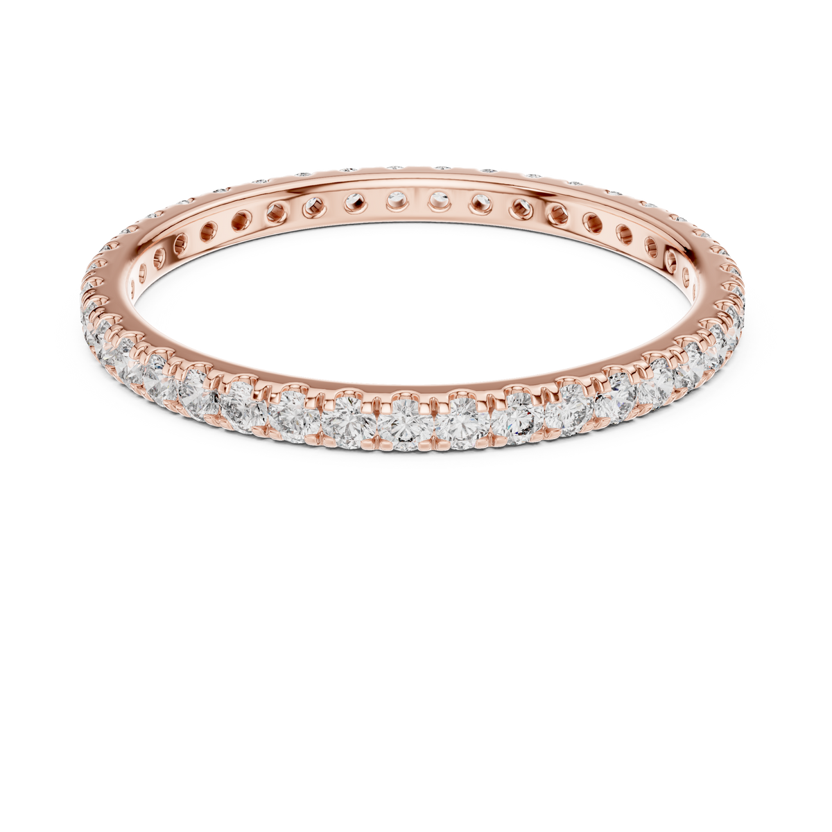 Gold Round Floral Cluster Eternity Lab Grown Diamond Avenia Ring