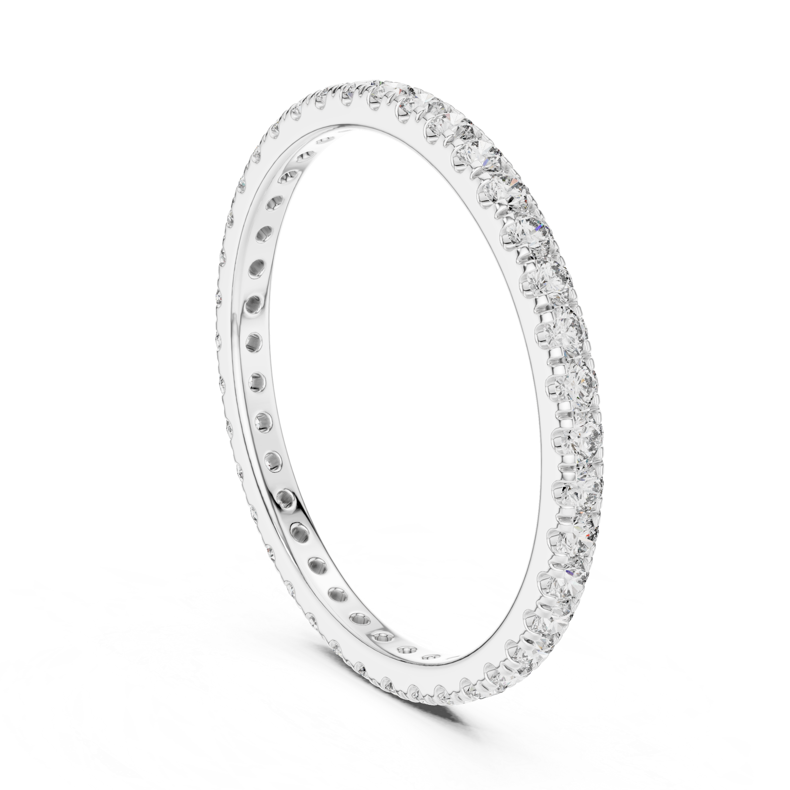 Gold Round Floral Cluster Eternity Lab Grown Diamond Avenia Ring