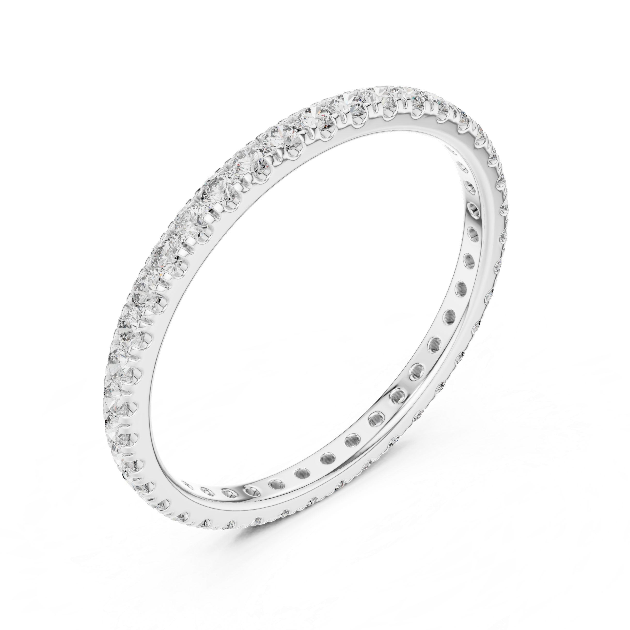 Gold Round Floral Cluster Eternity Lab Grown Diamond Avenia Ring