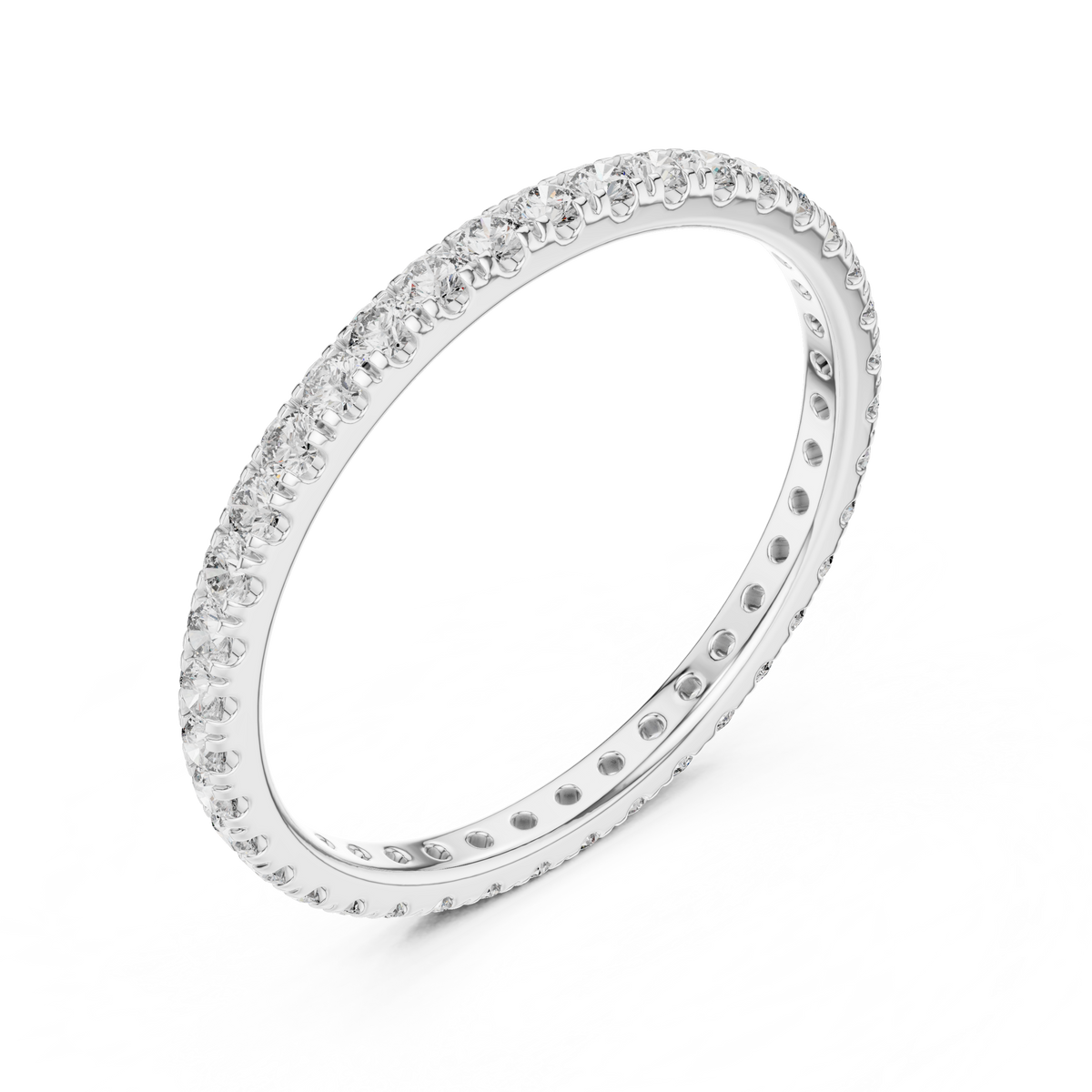 Gold Round Floral Cluster Eternity Lab Grown Diamond Avenia Ring