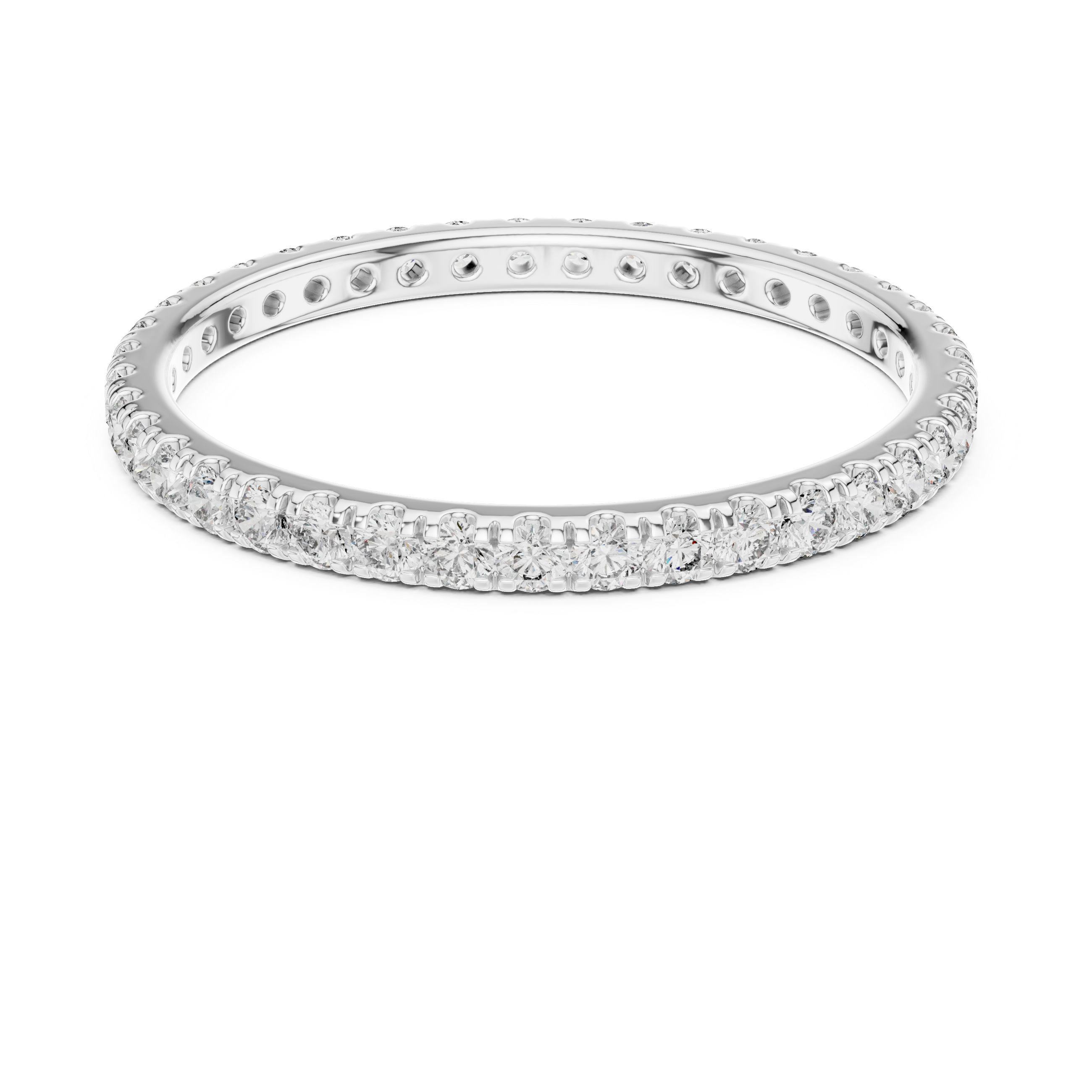 Gold Round Floral Cluster Eternity Lab Grown Diamond Avenia Ring