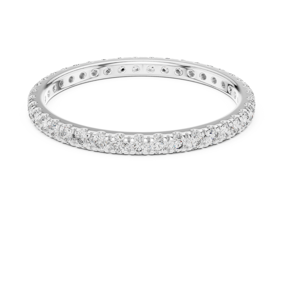 Gold Round Floral Cluster Eternity Lab Grown Diamond Avenia Ring