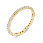 Gold Round Floral Cluster Eternity Lab Grown Diamond Avenia Ring
