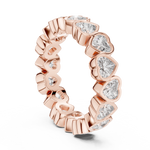 Gold 4Ct Bezel Eternity Heart Lab Grown Diamond Zayel Ring