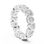 Gold 4Ct Bezel Eternity Heart Lab Grown Diamond Zayel Ring