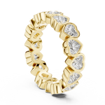 Gold 4Ct Bezel Eternity Heart Lab Grown Diamond Zayel Ring