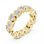 Gold 4Ct Bezel Eternity Heart Lab Grown Diamond Zayel Ring