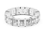 Gold 3Ct Bezel Eternity Radiant Lab Grown Diamond Klyne Ring