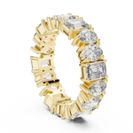 Gold 4Ct Mixed Shape Prong Eternity Lab Grown Diamond Ziora Ring