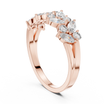 Gold Cluster Prong Marquise Lab Grown Diamond Vaera Ring