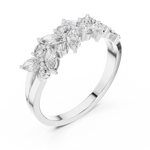Gold Cluster Prong Marquise Lab Grown Diamond Vaera Ring
