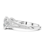 Gold 2 5Ct Cushion Pave Split Shank Lab Grown Diamond Aurelia Ring