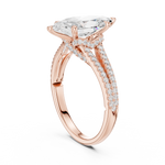 Gold 2 5Ct Marquise Cut Pave Split Shank Lab Grown Diamond Raveira Ring