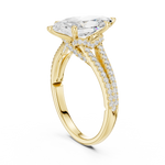 Gold 2 5Ct Marquise Cut Pave Split Shank Lab Grown Diamond Raveira Ring