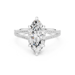 Gold 2 5Ct Marquise Cut Pave Split Shank Lab Grown Diamond Raveira Ring