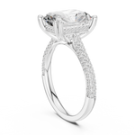 Gold 4Ct Radiant Cluster Pave Lab Grown Diamond Calenya Ring