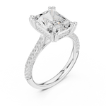Gold 4Ct Radiant Cluster Pave Lab Grown Diamond Calenya Ring