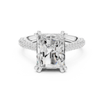 Gold 4Ct Radiant Cluster Pave Lab Grown Diamond Calenya Ring